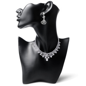 BORDEAG Présentoir à bijoux, collier, mannequin de vitrine - Buste - Présentoir à bijoux - Pour colliers, boucles d'oreilles - N