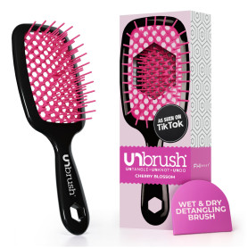 FHI Heat UNbrush Brosse Démêlante à Cheveux Secs ou Mouillés, Brosse à Cheveux Aérée, Brossage sans Douleur, Toute Chevelure, Pi