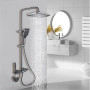 Colonne de douche avec Mitigeur, système de douche avec douche à effet de pluie 30x20cm, douchette à main,bec de baignoire caché