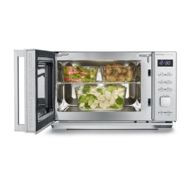 CASO MG 20 Cube Ceramic – Micro-ondes 2-en-1 sans plateau tournant avec gril de 1000 W – Capacité de 20 L – 13 programmes automa