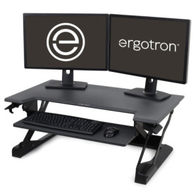 Support de Bureau Assis-Debout Ergotron WorkFit-T Noir