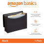 Amazon Basics Porte-documents type trieur à soufflets Format lettre (A4), Lot de 1, Noir