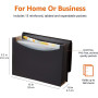 Amazon Basics Porte-documents type trieur à soufflets Format lettre (A4), Lot de 1, Noir