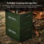 Ejoyous Boîte de rangement avec couvercle - 50 l - Boîte de camping pour coffre de voiture - Boîte pliable avec 5 roulettes - Ac