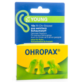 Ohropax Lot de 10 bouchons d'oreille en mousse souple pour petites oreilles d'enfants