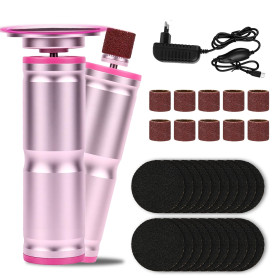 Glovios Rapeuse Pieds Électrique Puissante, 2 en 1 RâPe Electrique Pieds, Plusieurs Vitesses Réglables Ponceuse Pieds Electrique