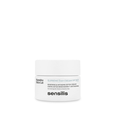 Crème de Jour Détoxifiante Sensilis Supreme - Anti-Âge et Hydratante SPF15 - 50 ml