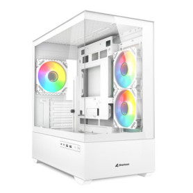 Boîtier PC Sharkoon MK6 Micro-ATX Blanc avec Éclairage RVB