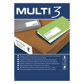 Étiquettes Adhésives MULTI 3 A4 - 100 Volets 105 x 37 mm