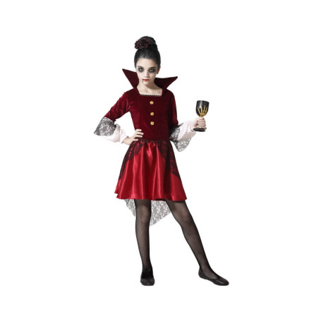 Déguisement Vampiresse Rouge pour Enfant - Atosa 5 à 6 Ans