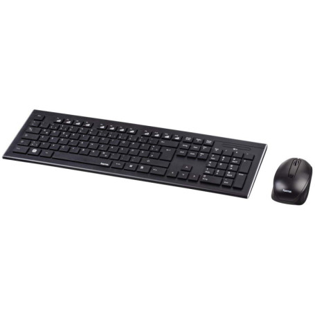 Kit Clavier et Souris Sans Fil Hama - Bluetooth, Silencieux, Noir