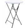 Table de Jardin Pro Garden en Acier Blanc et Anthracite 80 x 110 cm