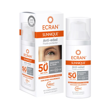 Crème Solaire Anti-Âge Ecran Sunnique SPF50+ 50 ml