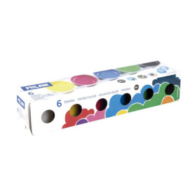 Boîte de 6 Pots de Gouache 25 ML avec Pinceau - MILAN
