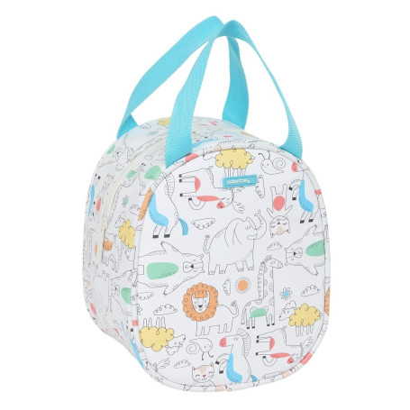 Sac à Goûter Safta PREESCOLAR Zoo - Beige, Résistant et Pratique, 19 x 14 x 22 cm