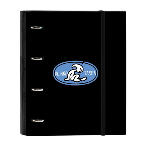 Classeur Safta EL NIÑO ROLLER 4 Anneaux 35 cm avec 100 Feuilles A4 - Bleu/Noir
