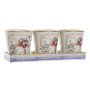 Set de Pots de Fleurs Rose Doré en PVC - Style Shabby Chic