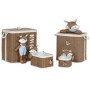 Panier à linge enfant Home ESPRIT bleu marron naturel - Lot de 4 pièces