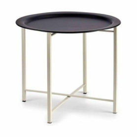Table d'appoint ronde en métal blanc - Gift Decor