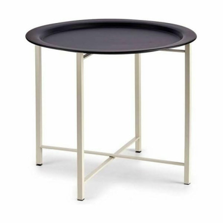 Table d'appoint ronde en métal blanc - Gift Decor