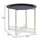 Table d'appoint ronde en métal blanc - Gift Decor