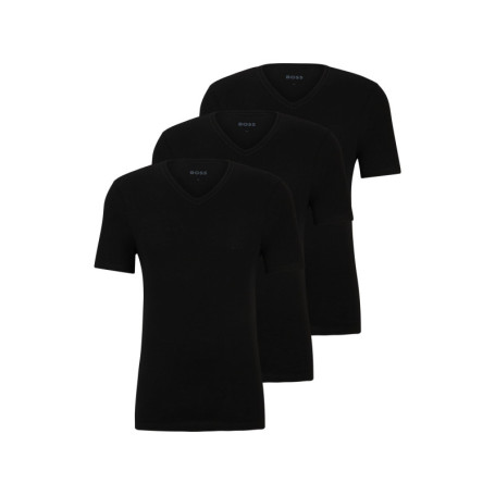 T-shirt HUGO BOSS Classique Noir pour Homme - Lot de 3