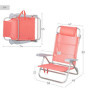 Chaise de Plage Pliante AKTIVE - 8 Positions, Corail, Confort Rembourré 151,91 €