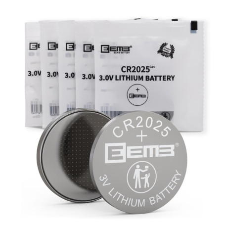 Pack de 5 Piles Bouton CR2025 3V Lithium EEMB 4,33 €
