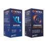 Kit de Préservatifs XL Control - 24 Naturels et 24 Ultra-Fins