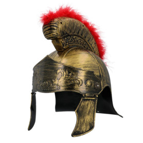 Casque Romain en Plastique avec Crête de Coq pour Déguisement d'Enfant