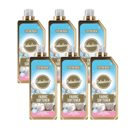 Fabulosa Assouplissant Parfumé Coton Frais - Lot de 6 pour 198 Lavages