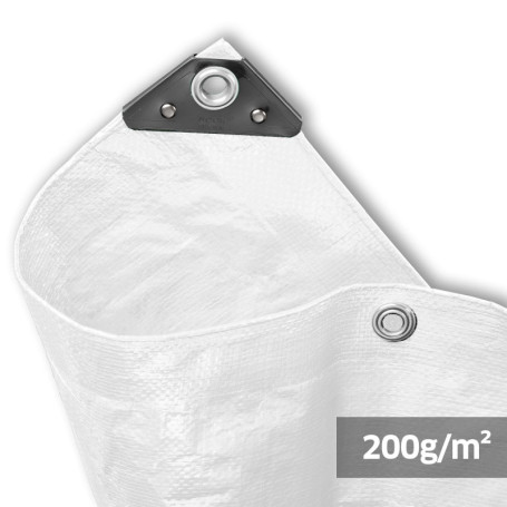 Bâche de Protection NOOR 4x6 m - 200g/m² - Imperméable et UV Stabilisée