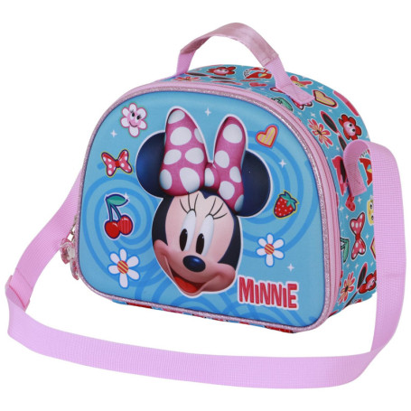 Sac Repas Isotherme Minnie Mouse - Bleu 3D, 26 x 20 cm