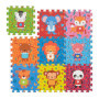 Tapis de Jeu Animaux Relaxdays - Puzzle Multicolore 86x86 cm