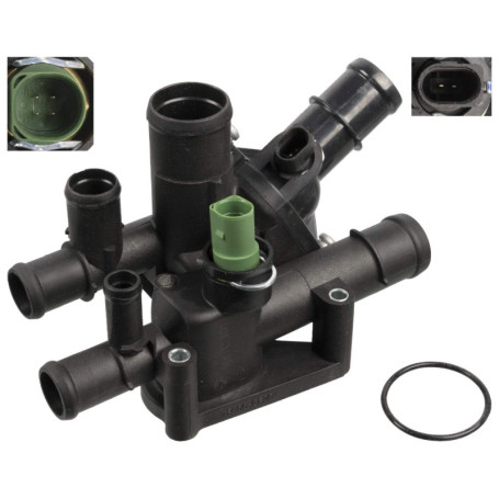 Thermostat d'eau Febi Bilstein 108921 avec boîtier et joint d'étanchéité