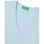 Pull en Coton Bleu à Col V pour Femme - United Colors of Benetton