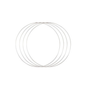 Cerceau Métallique Argenté Ø 25 cm - 4 Pièces pour DIY et Décoration