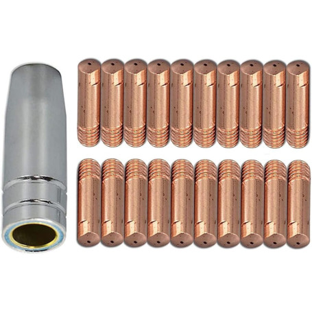 Kit de Bouches de Protection Coniques RIVERWELD pour Soudure MIG MAG - 21 Pièces en Cuivre