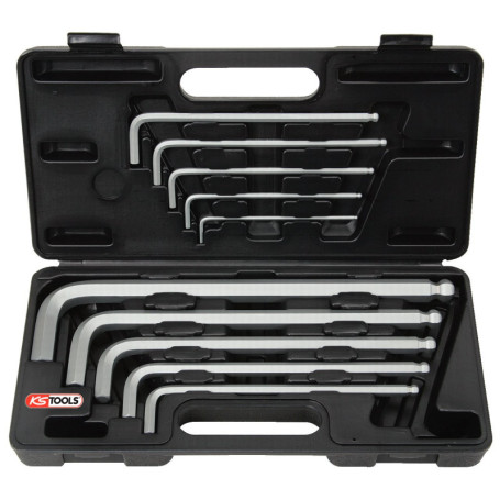 Jeu de clés Allen sphériques extra longues KS Tools - 10 pièces