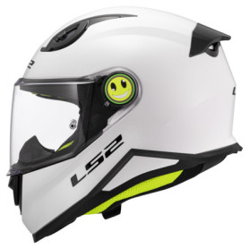 Casque Moto Intégral Enfant LS2 Kid Solid Gloss White - Sécurité et Confort