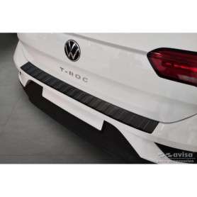 Protection de Seuil Arrière Inox Noir Mat pour Volkswagen T-Roc 2017-2022