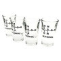 Set de 4 verres à shot amusants avec formule chimique de l'alcool
