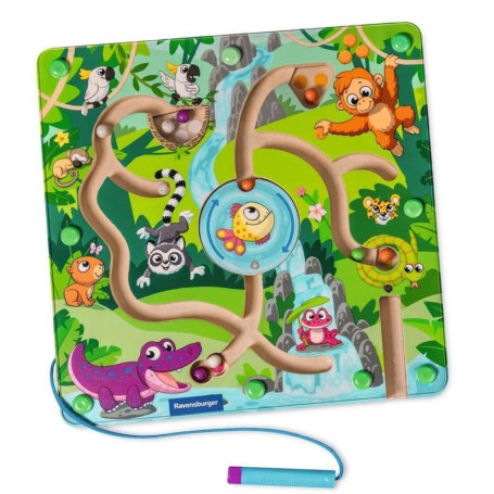 Labyrinthe Magnétique en Bois Jungle - Jouet Éducatif Ravensburger