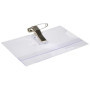 Lot de 25 Badges Porte-Nom Veloflex 60 x 90 mm avec Pince et Épingle