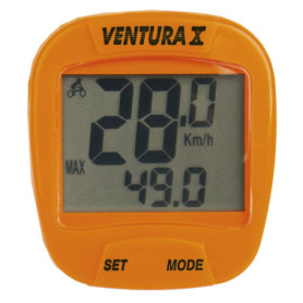 Compteur de Vélo Ventura X O avec Écran LCD Orange