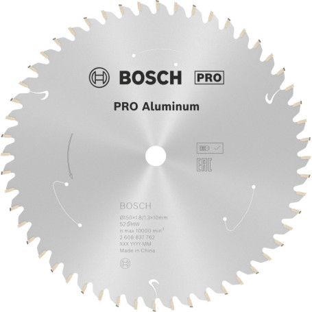 Lame de Scie Circulaire PRO Aluminium Bosch pour Scies Portatives Sans Fil