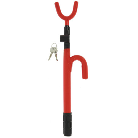 Canne Antivol Rouge pour Volant et Pédale de Frein