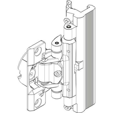 Kit de Conversion HAWA Concepta 40 - Charnière Amortie pour Porte Coulissante