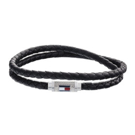 Bracelet en Cuir et Acier Inoxydable Tommy Hilfiger pour Homme