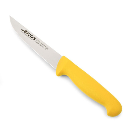 Couteau de Cuisine Professionnel Arcos - Lame Inox 130 mm avec Manche Jaune Ergonomique